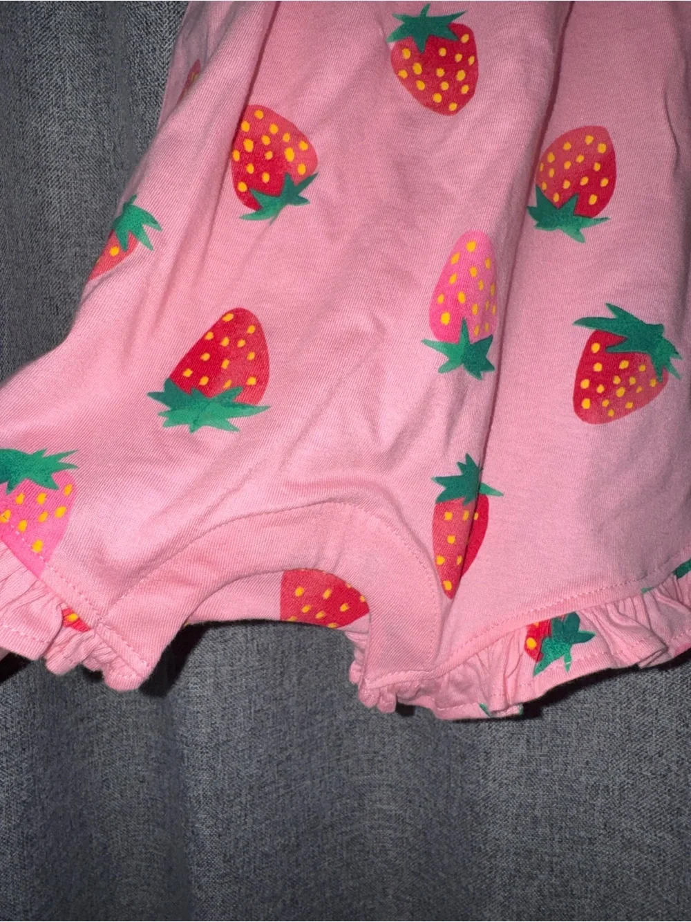 Old Navy Pink Strawberry Print Baby Romper
